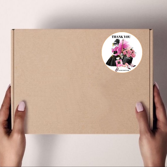 Thank you Packaging Round Stickers Label - Picture 9 of 15